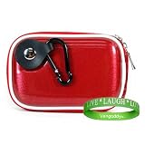 Thermoplastic polyurethanes (TPU) Hard Hard ** Glossy Red ** Nikon Camera Carrying Case Pouch Sleeve for Nikon Coolpix S8000 14.2 MP Digital Camera with 10x Optical Vibration Reduction (VR) Zoom and 3.0-Inch LCD (Black) + Vangoddy tm, Live*Laugh*Love wrist band!!!