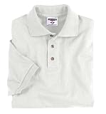 Jerzees Adult 6 oz. 100% Cotton Jersey Men's Golf Shirt (XL / WHITE)