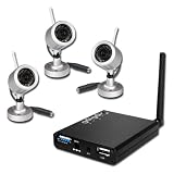 USB 2.0 water-proof Wireless Web Ready DVR Security System w/ 3 Pack Highigh Resolution Indoor/Outdoor Night Vision Surveillance Cameras