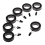Levolor Decorative Fluted Rings, Set of 7, Black, use with Rods up to 1-Inch Diameter,
