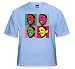 Barack Obama T-shirt, "Warhol" Obama T-shirt, President T-shirt, Medium, Lt Blue