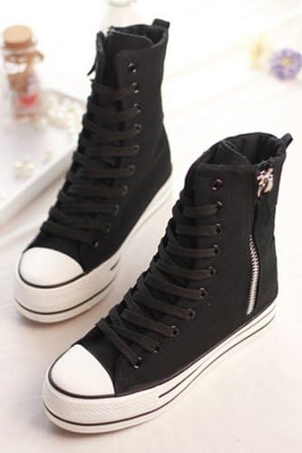 Oasap Womens Dynamic Side Zipper High-tops Sneakers