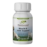 PetAlive Muscle and Joint Support for Pet Arthritis, Rheumatic Conditions and Hip Dysplasia (60 Caps)