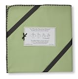 SwaddleDesigns Ultimate Receiving Blanket  - Solid Pastel - Lime with Chocolate Brown Trim