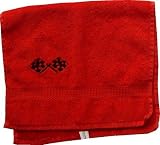 Handtuch mit Bestickung Rennflagge