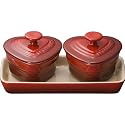 Le Creuset  プチ・ラムカン・ダムール・セット チェリーレッド 910223-00-06