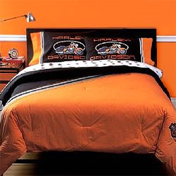 Harley Davidson Motorcycles - Bed In A Bag Set - Twin Size Bedding