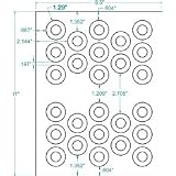 CD DVD Hub Labels Matte Finish 260-Pak (10 sheets) by Compulabel