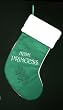 17" Luck of the Irish Green and White "Irish Princess" Christmas Stocking