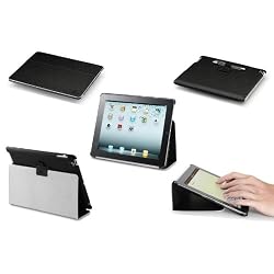 Acase iPad 2 & iPad 3 Case - The New iPad 3rd Generation Leather Case Cover Concept Hard Shell Case Folio with Flip Stand Auto Sleep and Awake Stylus Holder and Premium Micro Fiber Interior (BLACK)