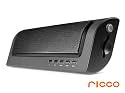 Ricco P18 MINI DSP 2.0 Channel Aluminium Portable Travel Speaker with BUILT-IN BATTERY and SD MEMORY CARD READER upto 16GB Compatible with ANY 3.5mm Audio Line-in Device mobile phones mp3 players iPhone 3GS 4 iPad iPod Nano Touch Classic 3G G3 G4 G5 (1xBLACK)