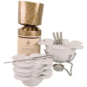 Blossom Chocolate Fondue Set, serves 4 ~ available with or without chocolate, Refill by Trudeau