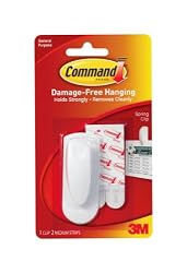Command 17005 Spring Clip with Adhesive Strips, 1 Clip 2 Strips