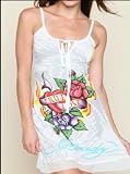 Eternal Love Ed Hardy Drawstring Dress w/ Keyhole