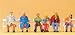 Preiser 10027 Couples On Benches HO Gauge (Pack of 6)