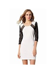 Lace Chiffon Above the Knee Party Dress/Mini Dress 