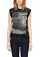 S.Oliver Denim Camiseta Manga Corta (Negro)