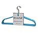 BriaUSA Cascade Hangers Blue Steel Swivel Hooks -Slim, Sturdy Saves You Extra Space - Set of 10