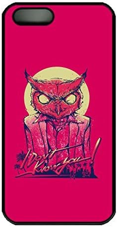 iPhone 5S Case, iPhone 5S Cases - Anti-Scratch Black Hard Back Cover for iPhone 5/5s Hotline Miami Rasmus Art Mask Owl Perfect Slim Fit Case Bumper for iPhone 5/5S