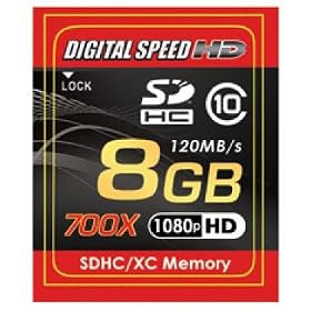Digital Speed 8GB 700X Professional High Speed 120MB/s Error Free (SD) Memory Card Class 10