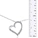 Sterling Silver and Diamond Three Stone Heart Pendant on an 18 Chain Sterling Silver and Diamond Three Stone Heart Pendant on an 18 Chain