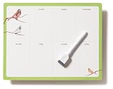 Mayfair Lane Happeez 12 x 9 Inches Whiteboard, Hand Painted Birds Weekly Planner (WB20)