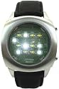White Binary LED Watch Digital Display With Leather Strap - Limited Edition - Collectors Classic Model