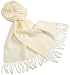 V. Fraas Women's Solid Cashmink Muffler, Ivory, One Size