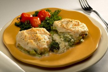 Cod Stuffed With Broccoli & Cheese; 5 - (5oz.) Entree's