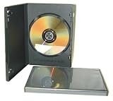 10 Standard Sturdy Black Single DVD Boxes with Wrap Around Sleeve #DVBR14 (14mm)