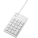 ELECOM USB 2ポートHUB付アイソレーションテンキーボード ホワイト TK-TCM007WH