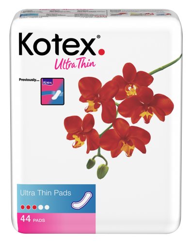 Kotex Ultra Thin Pads, Case of Six-44 Count (264 Pads)