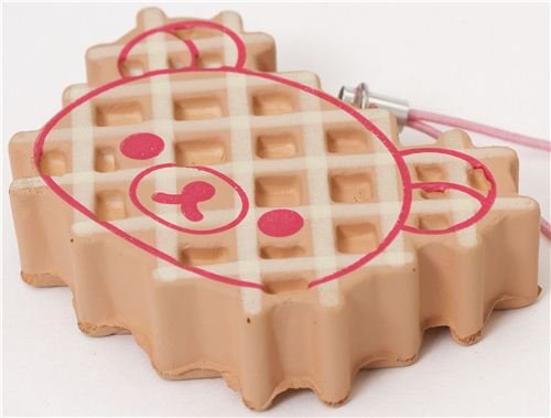 Imagen 2 de Colgante blandito móvil cara oso Rilakkuma en waffle kawaii