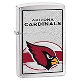 New Zippo NFL Arizona Cardinals Lighter Brushed Chrome Finish Excellent Performance High Quality