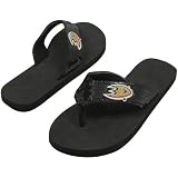 Anaheim Ducks Women's Sequin Strap Flip Flops - Black (5/6)