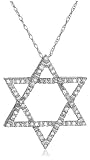 10k Choice of White or Yellow Gold Diamond Star of David Pendant (1/6 cttw, I-J Color, I3 Clarity)
