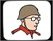 Mouse Pad with man, picture, military, dressed, bust, Europe, glasses, portrait, Germany, warrior, soldier, suit
