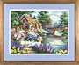 The Gardener's Cottage Needlepoint Kit 16"x12" Stitched In Thread