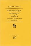 Phénoménologie, sémantique, ontologie
