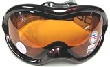 Black / Red Marbled Snow Ski Goggles Orange Lens