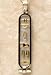 Sterling Silver w/18k Gold Symbols Personalized Cartouche Pendant Up to 7 hieroglyphic symbols - Solid Style Hand-made in Egypt by special order.