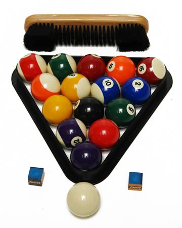 DEMA Billard-Set (Triangel,Bürste,Kreide,Kugeln und Butcap)