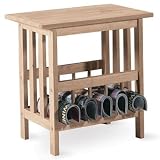 Solid Wood Unfinished Magazine Rack / End Table