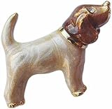 Cream and Brown Dog Lapel Pin