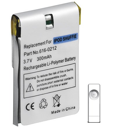 Goobay 76813 Ersatzakku f&uuml;r Apple iPod Shuffle 1G (250 mAh) Preisvergleich