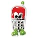 Avedon Kids Polished Sterling Silver Red And Green Enamel Cell Phone Slide Charm