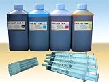 4 Quart (4000ml) Premium Nano Water-Resistant Pigment Ink for Epson T044 T060 69 Cartridges for Epson Stylus Printers C88 C120, CX5000, CX6000, CX7000F, CX7400, CX7450, CX8400, CX9400Fax, CX9475Fax, NX100, NX105, NX110, NX115, NX200, NX215, NX300, NX400, NX415, NX510, NX515, CX6400, R260, R280, R380, RX595, R580, RX680 and Epson WorkForce printer 310, 315, 500, 600, 610, 615, 1100, 30, 40...