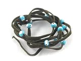 Dark Khaki Suede Kabbalah String Bracelet with Lucky Eyes