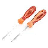 uxcell 21-1スクリュードライバーセット プラスチック製の取っ手 メタルビット