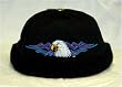 Bullet Style Knit Biker Cap with Eagle Logo one size